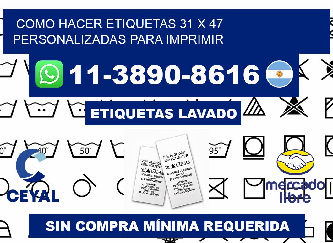 como hacer etiquetas 31 x 47 personalizadas para imprimir