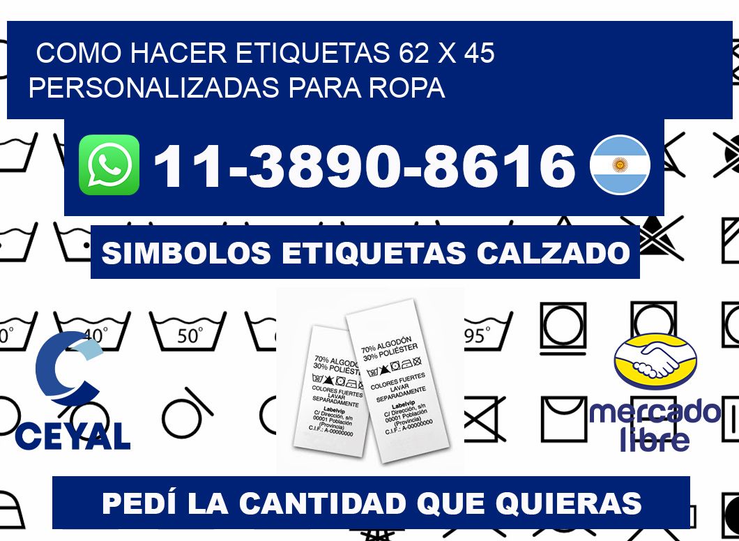 como hacer etiquetas 62 x 45 personalizadas para ropa