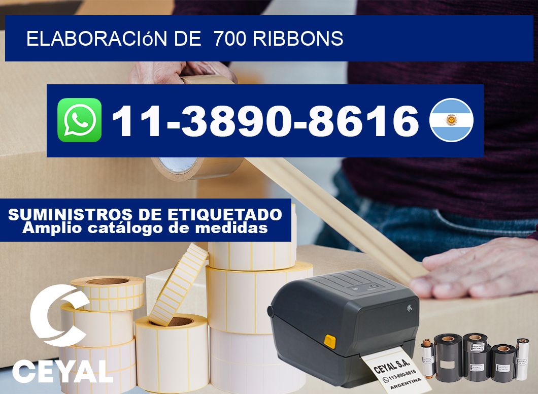 elaboración de 700 ribbons