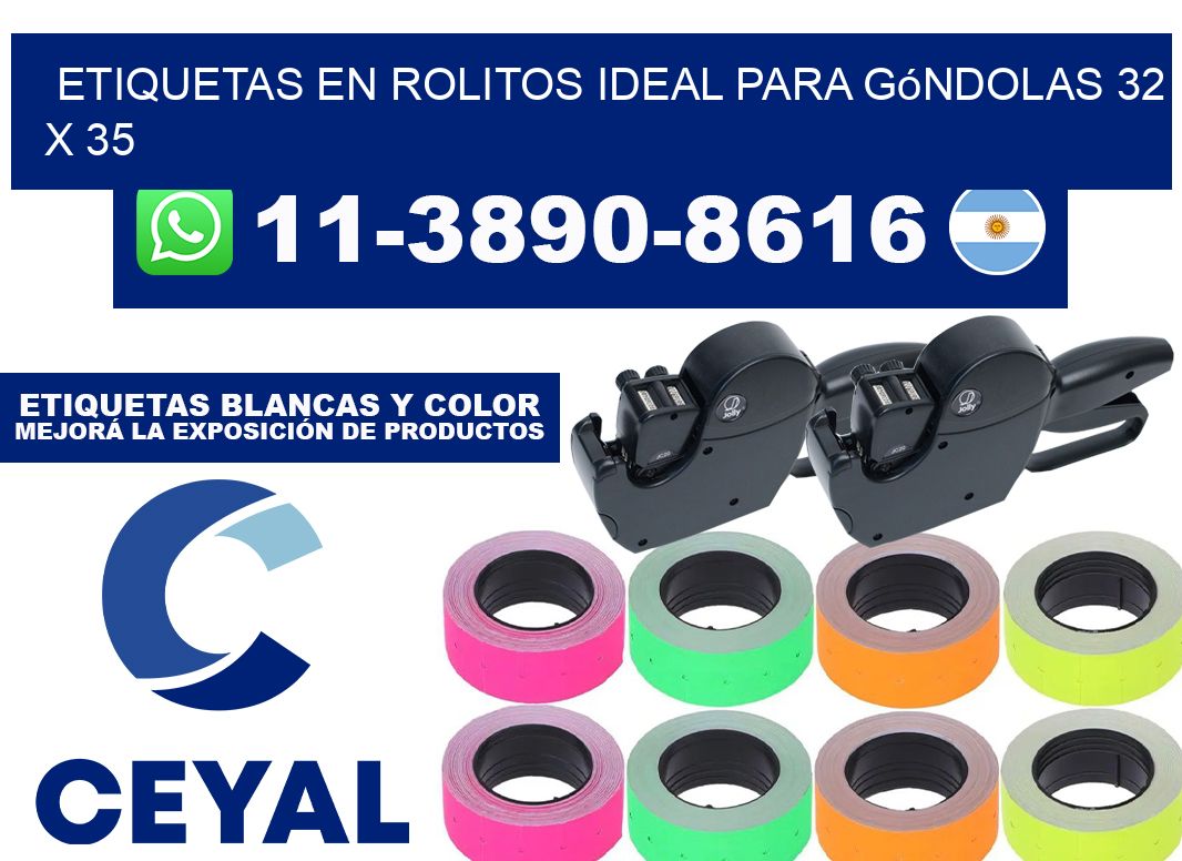 etiquetas en rolitos ideal para góndolas 32 x 35