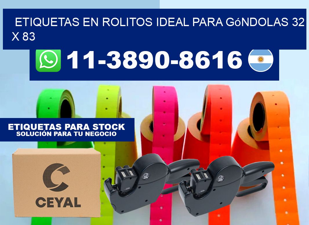 etiquetas en rolitos ideal para góndolas 32 x 83