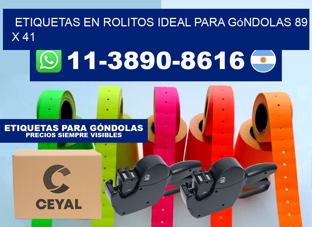 etiquetas en rolitos ideal para góndolas 89 x 41
