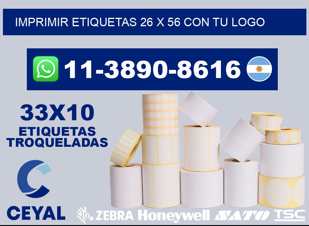 imprimir etiquetas 26 x 56 con tu logo