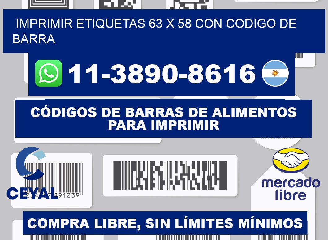 imprimir etiquetas 63 x 58 con codigo de barra
