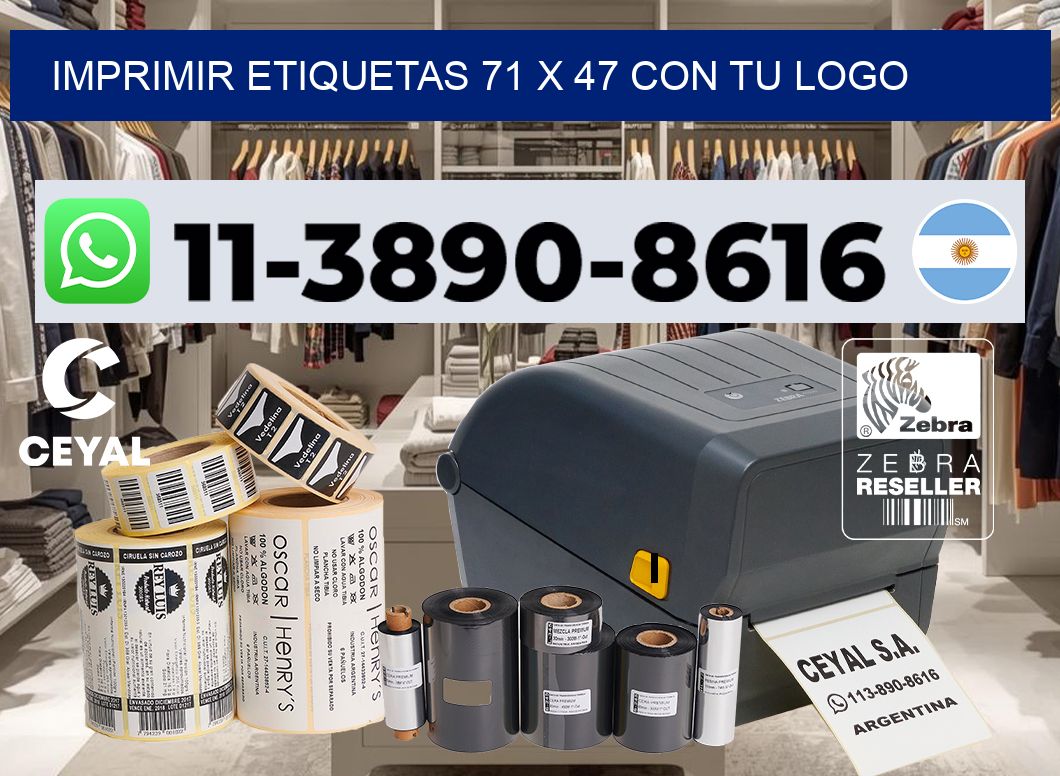 imprimir etiquetas 71 x 47 con tu logo