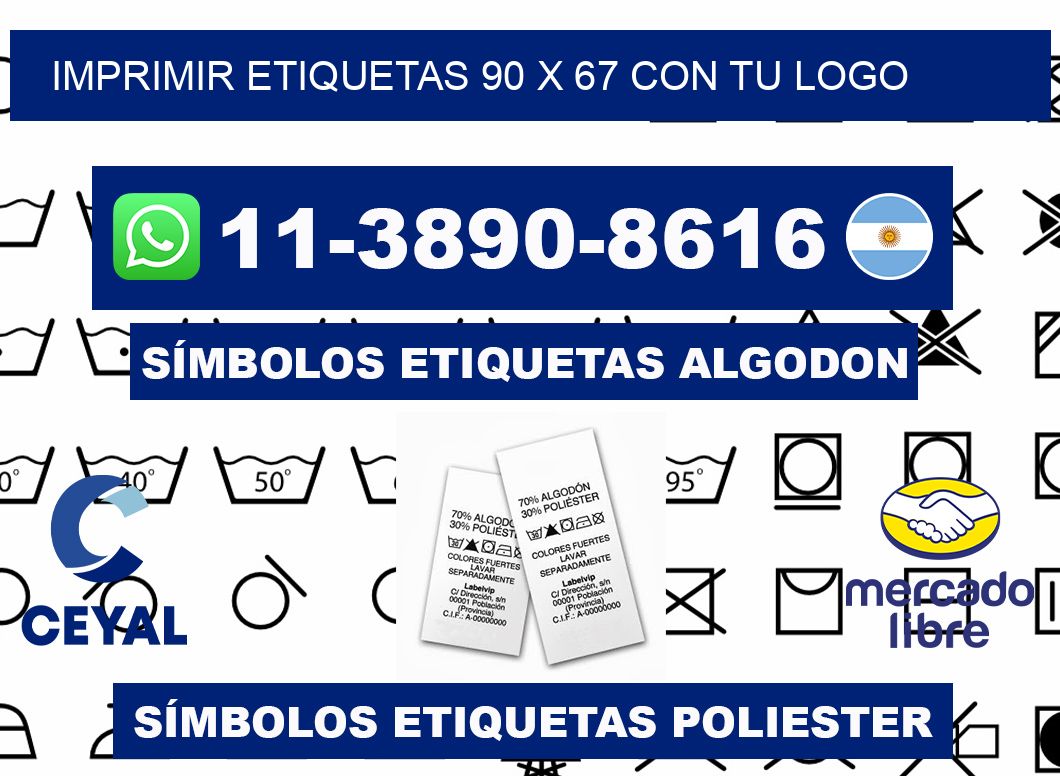 imprimir etiquetas 90 x 67 con tu logo