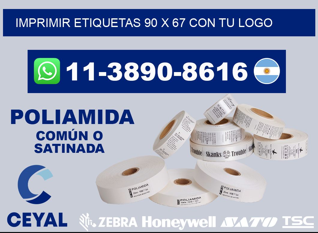 imprimir etiquetas 90 x 67 con tu logo