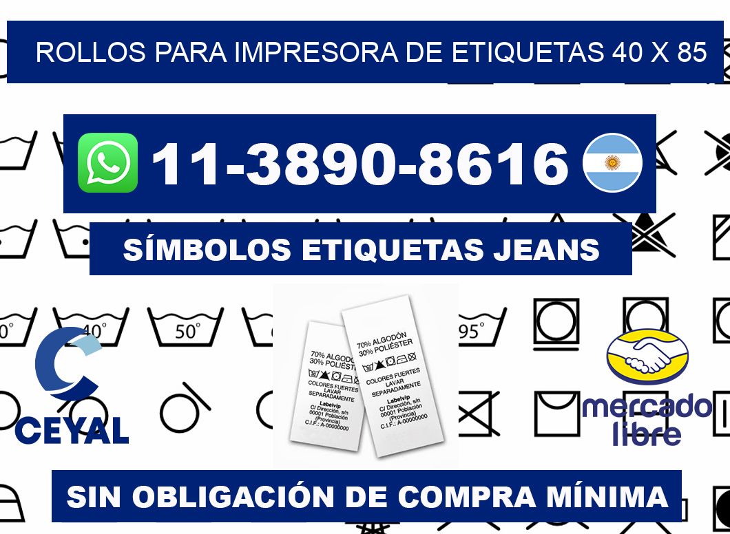rollos para impresora de etiquetas 40 x 85