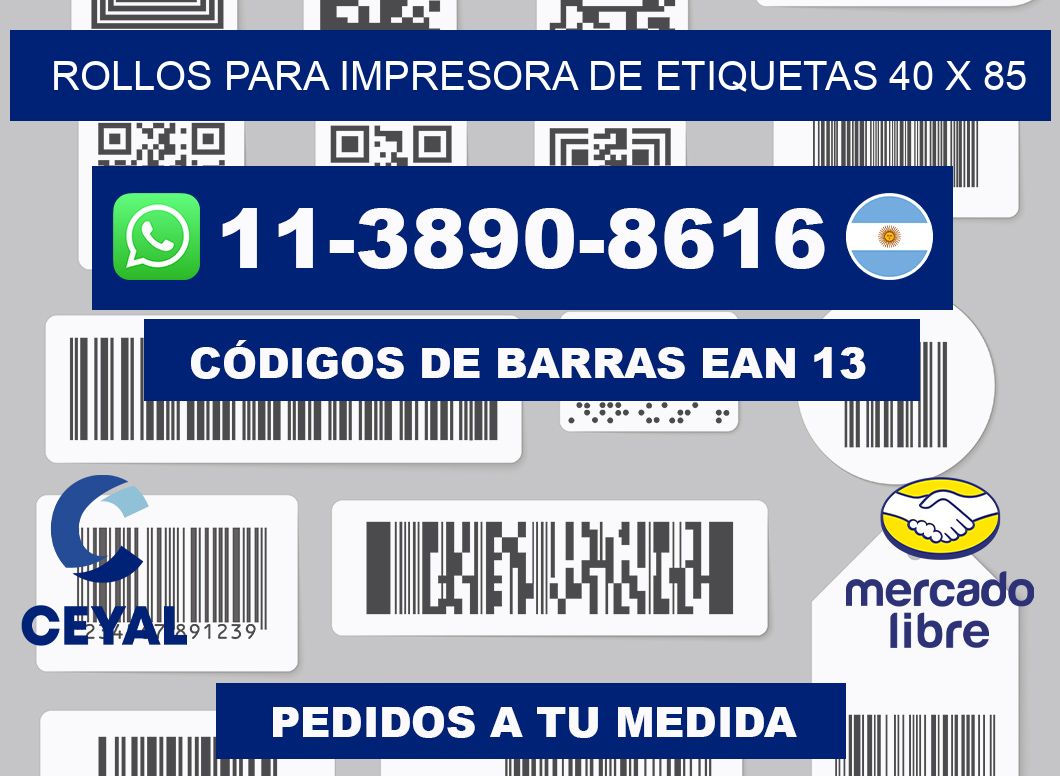 rollos para impresora de etiquetas 40 x 85