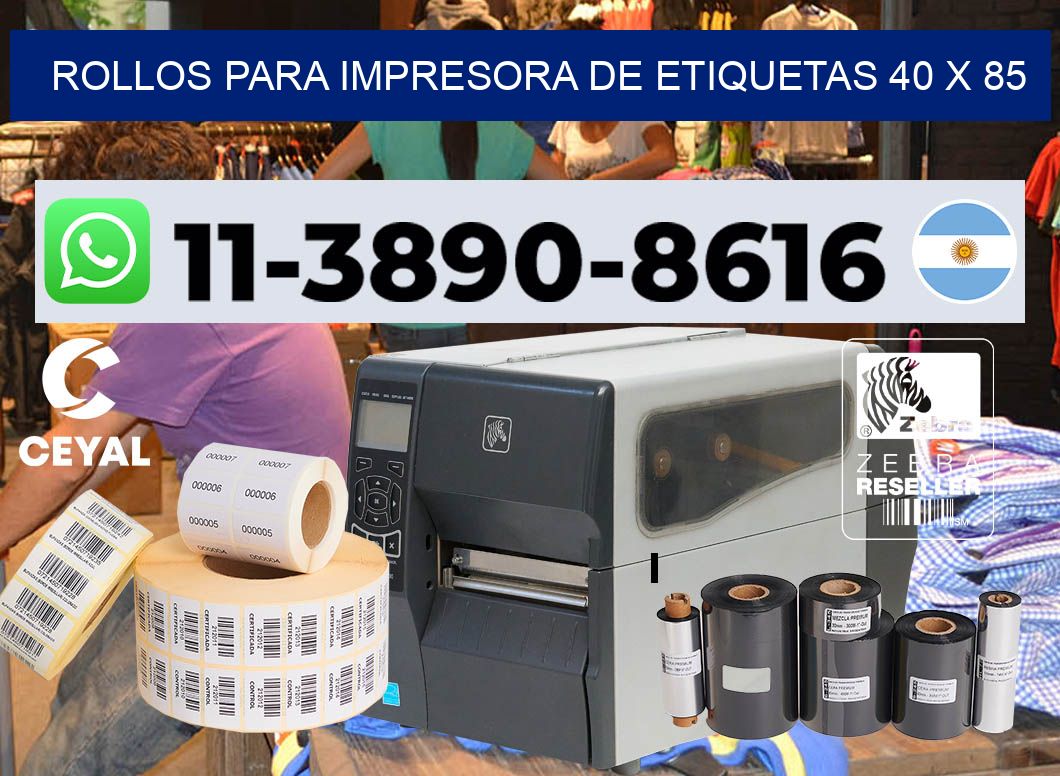 rollos para impresora de etiquetas 40 x 85