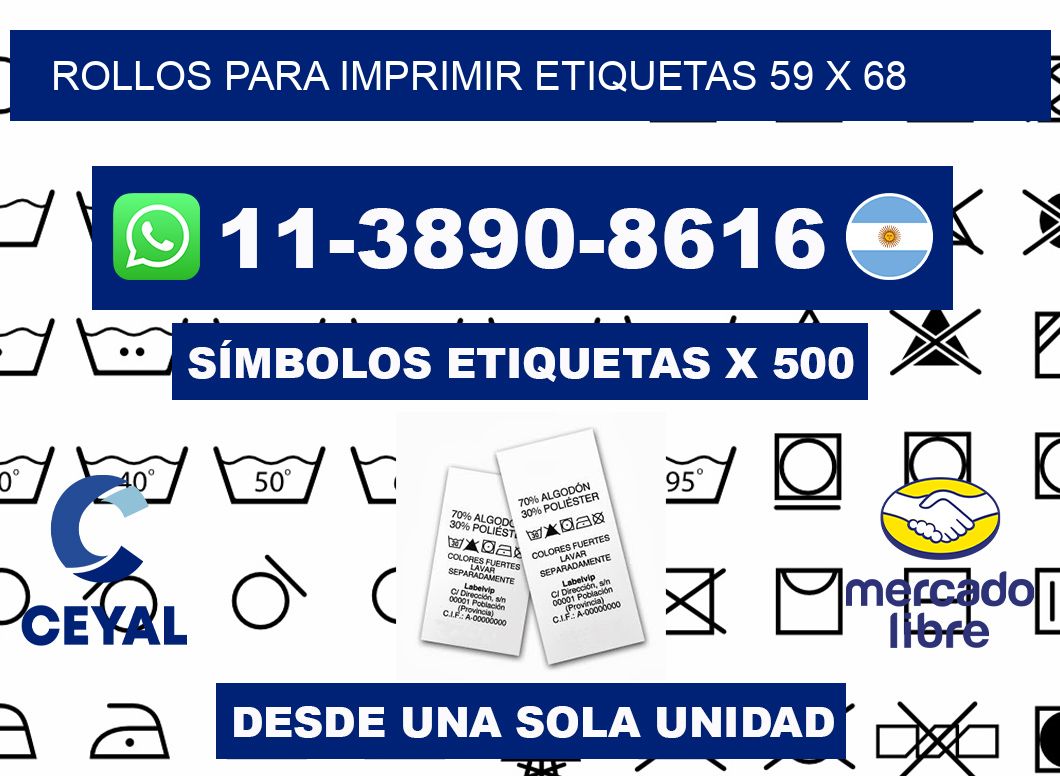 rollos para imprimir etiquetas 59 x 68