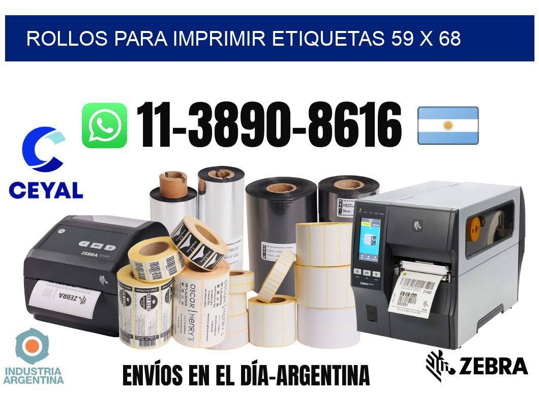 rollos para imprimir etiquetas 59 x 68