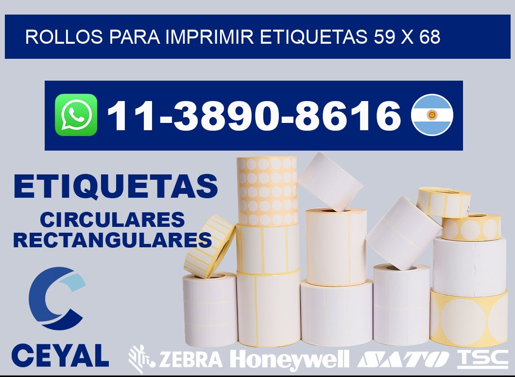 rollos para imprimir etiquetas 59 x 68
