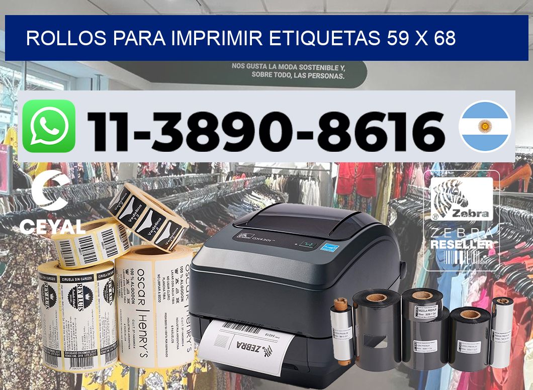 rollos para imprimir etiquetas 59 x 68