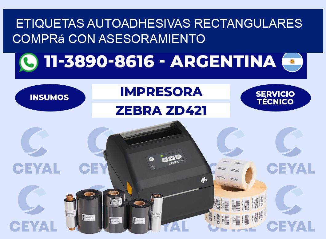 ETIQUETAS AUTOADHESIVAS RECTANGULARES Comprá con asesoramiento