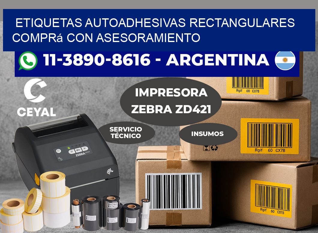 ETIQUETAS AUTOADHESIVAS RECTANGULARES Comprá con asesoramiento