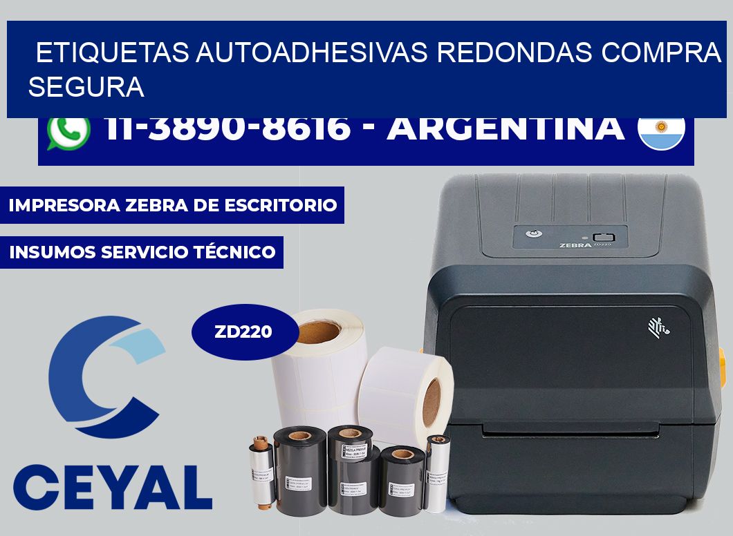 ETIQUETAS AUTOADHESIVAS REDONDAS Compra segura