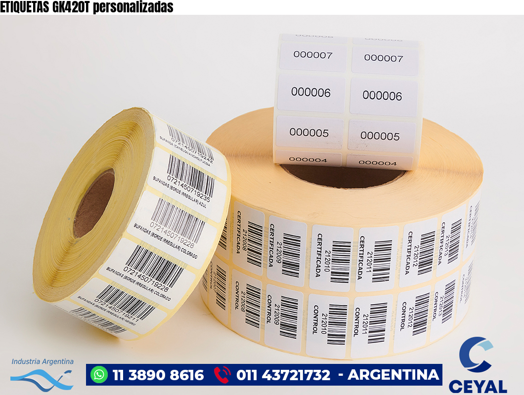 ETIQUETAS GK420T personalizadas