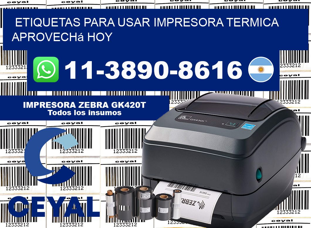 ETIQUETAS PARA USAR IMPRESORA TERMICA Aprovechá hoy