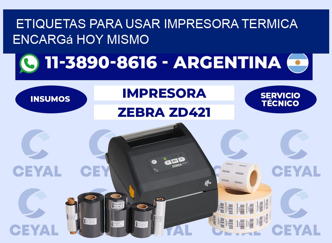 ETIQUETAS PARA USAR IMPRESORA TERMICA Encargá hoy mismo