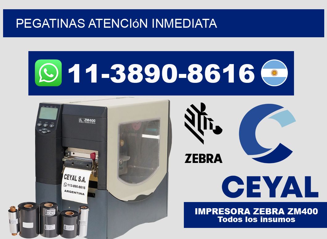 PEGATINAS Atención inmediata