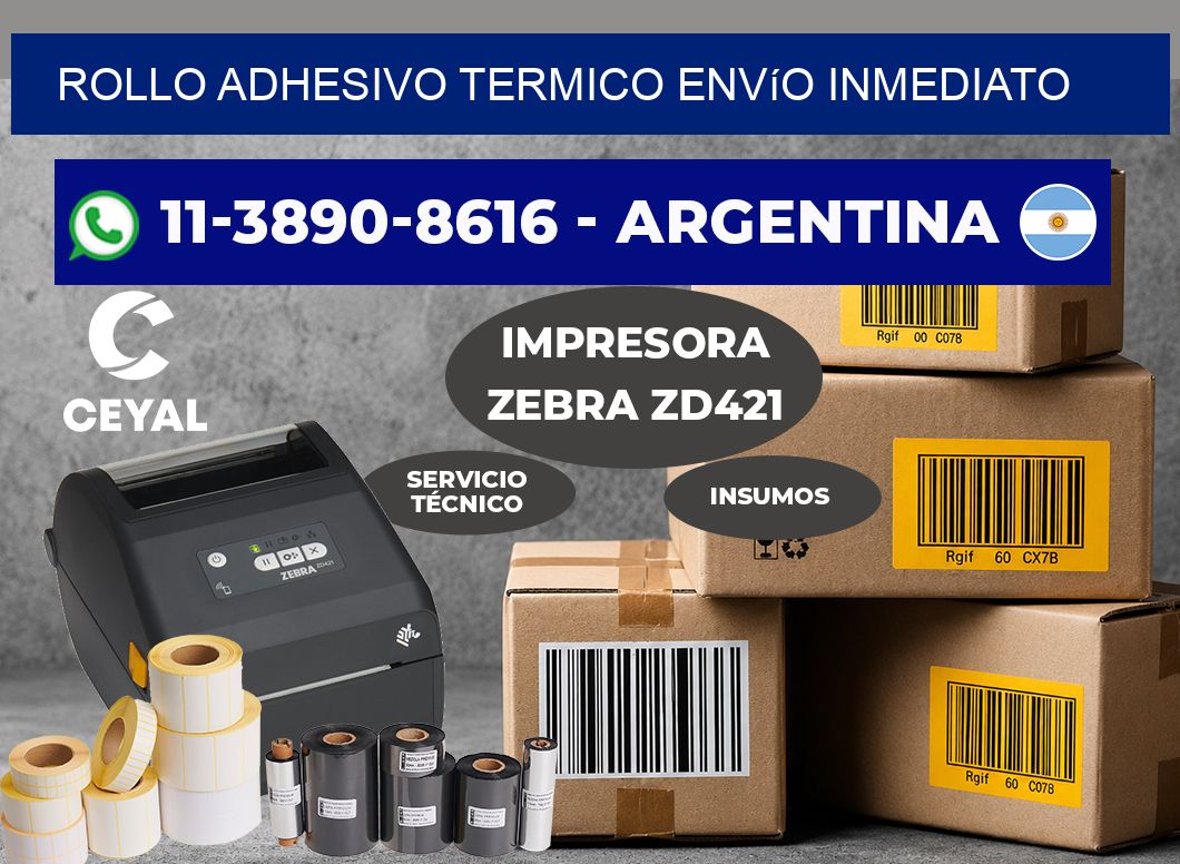 ROLLO ADHESIVO TERMICO Envío inmediato