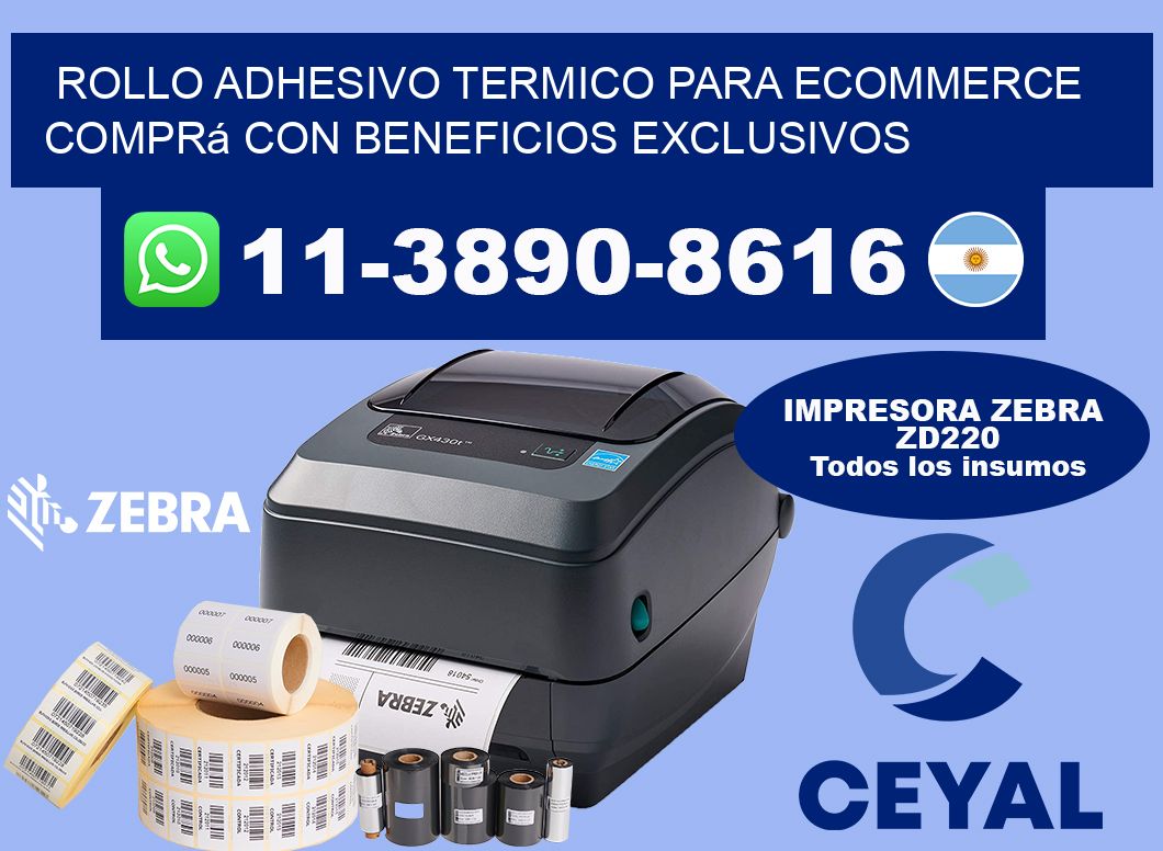 ROLLO ADHESIVO TERMICO PARA ECOMMERCE Comprá con beneficios exclusivos