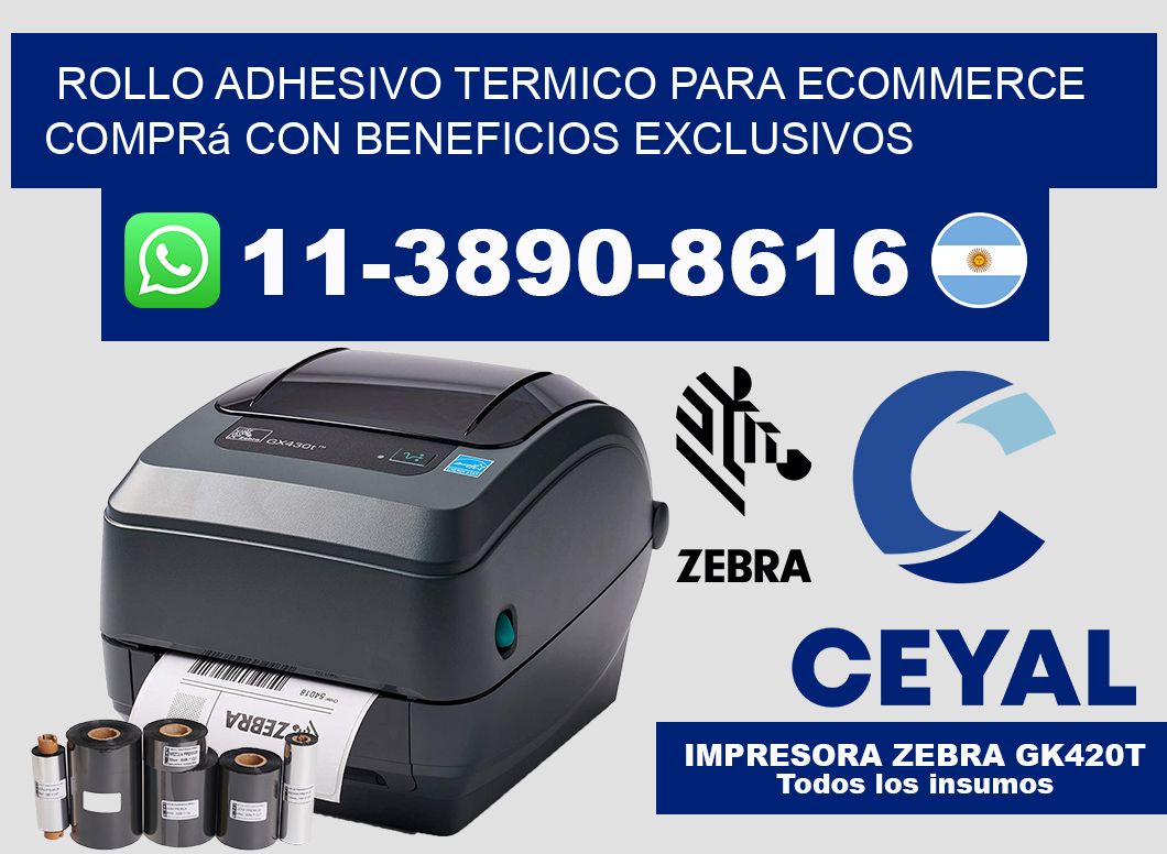 ROLLO ADHESIVO TERMICO PARA ECOMMERCE Comprá con beneficios exclusivos