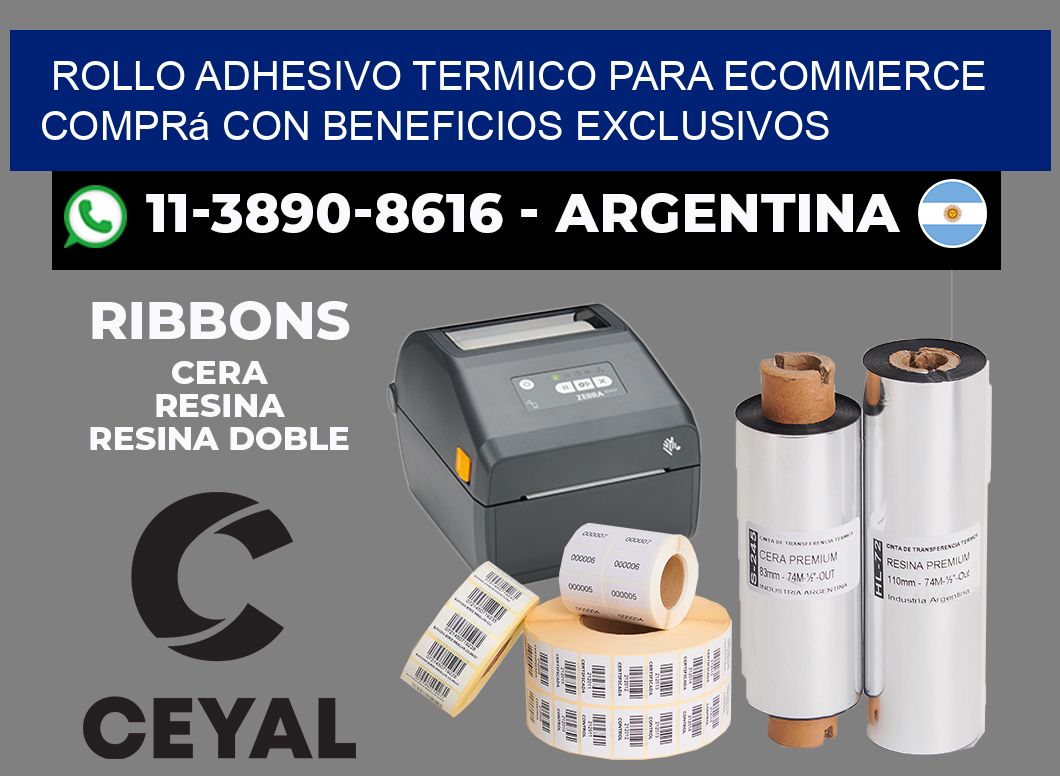 ROLLO ADHESIVO TERMICO PARA ECOMMERCE Comprá con beneficios exclusivos