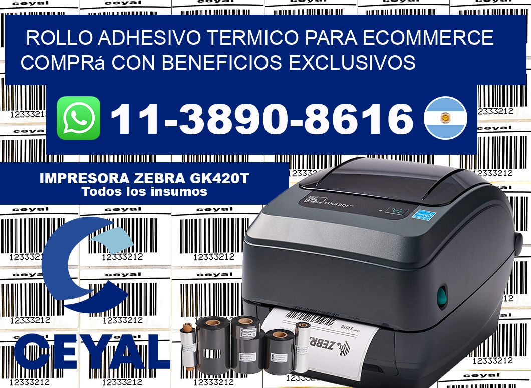 ROLLO ADHESIVO TERMICO PARA ECOMMERCE Comprá con beneficios exclusivos