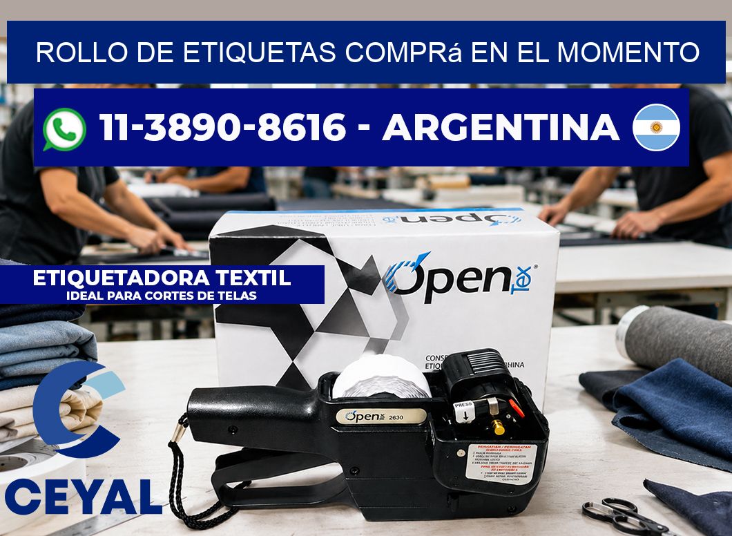 ROLLO DE ETIQUETAS Comprá en el momento