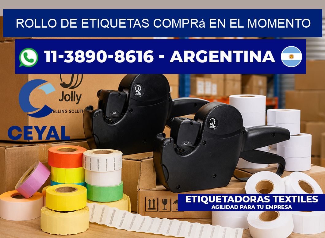 ROLLO DE ETIQUETAS Comprá en el momento