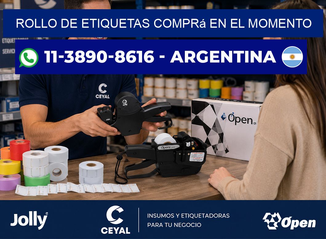 ROLLO DE ETIQUETAS Comprá en el momento