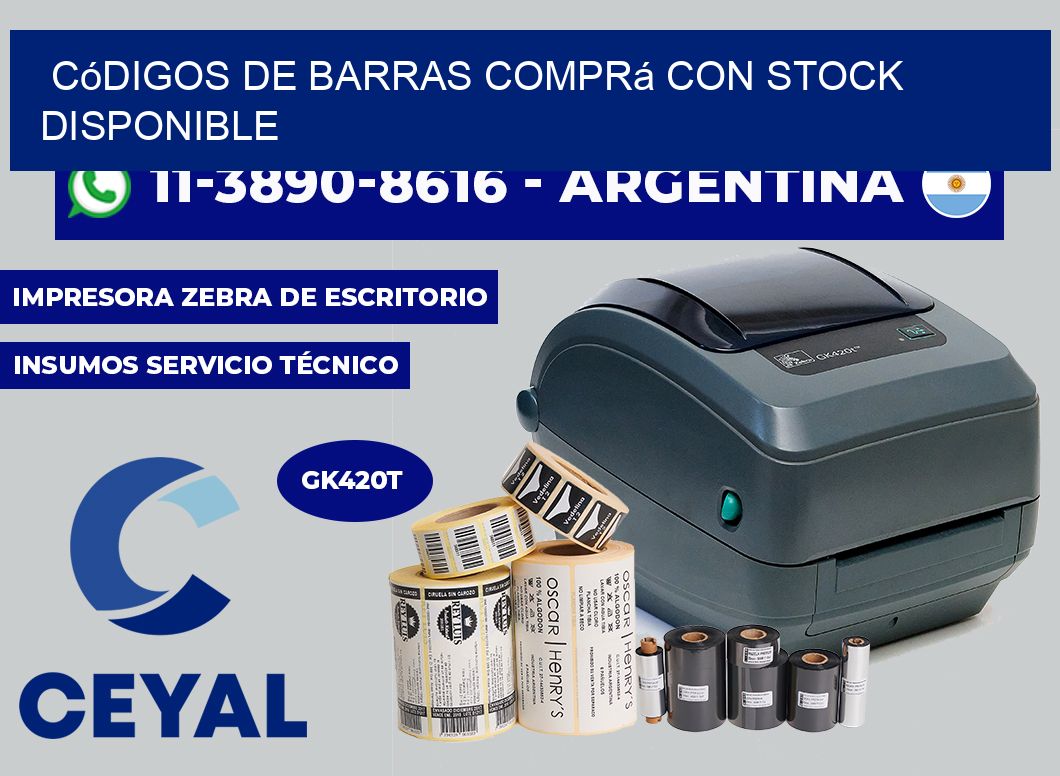códigos de barras Comprá con stock disponible