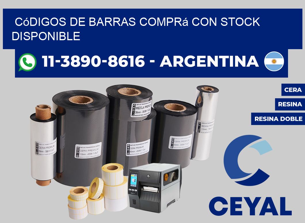 códigos de barras Comprá con stock disponible