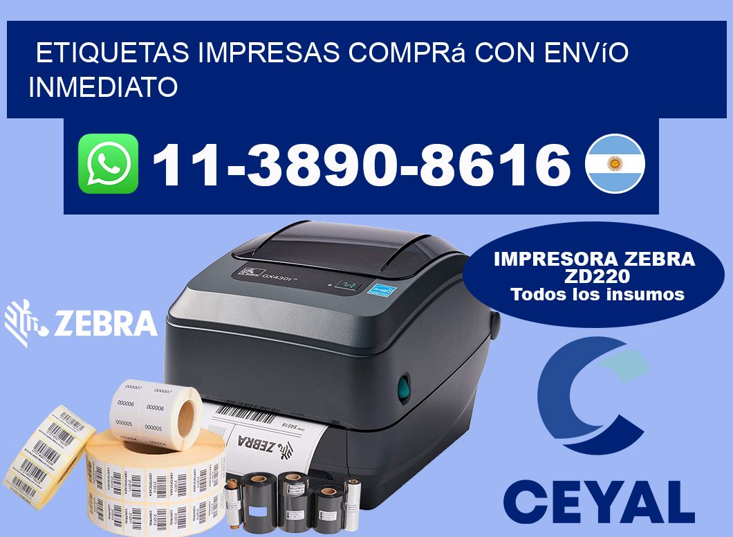 etiquetas impresas Comprá con envío inmediato