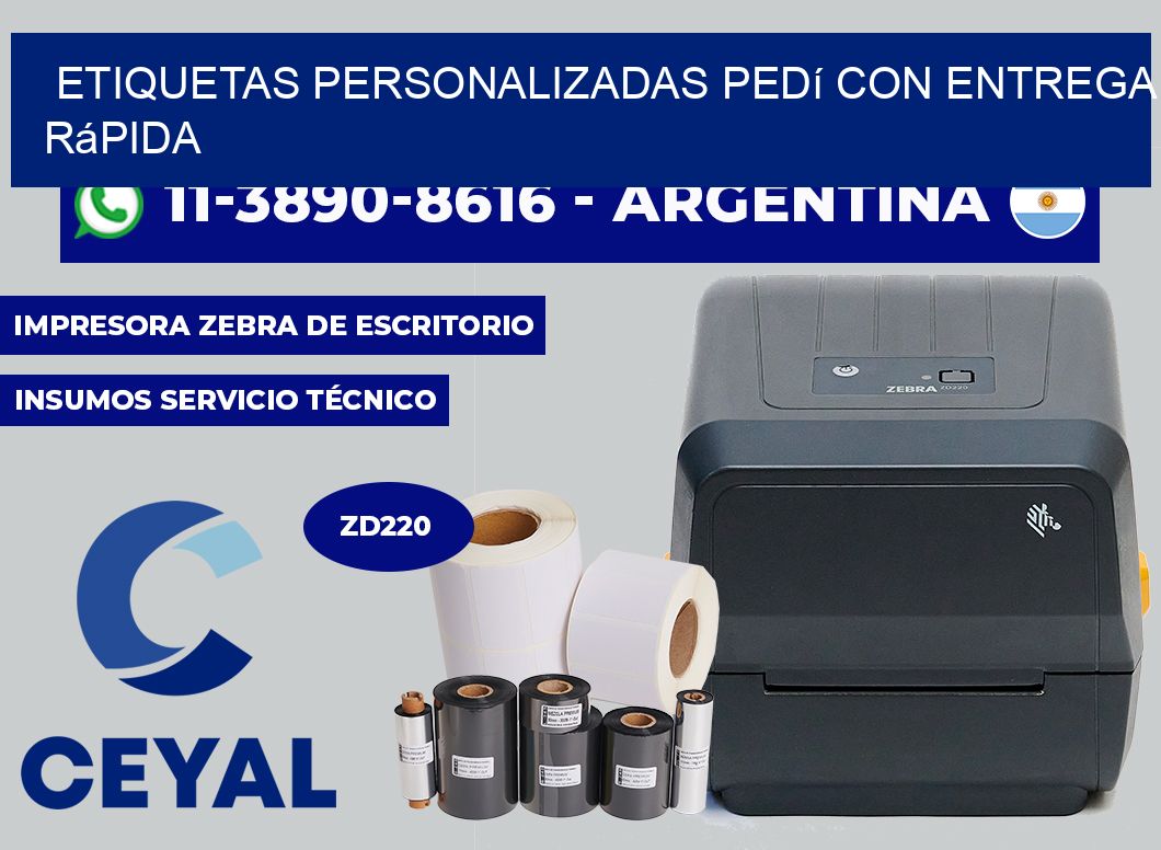 etiquetas personalizadas Pedí con entrega rápida