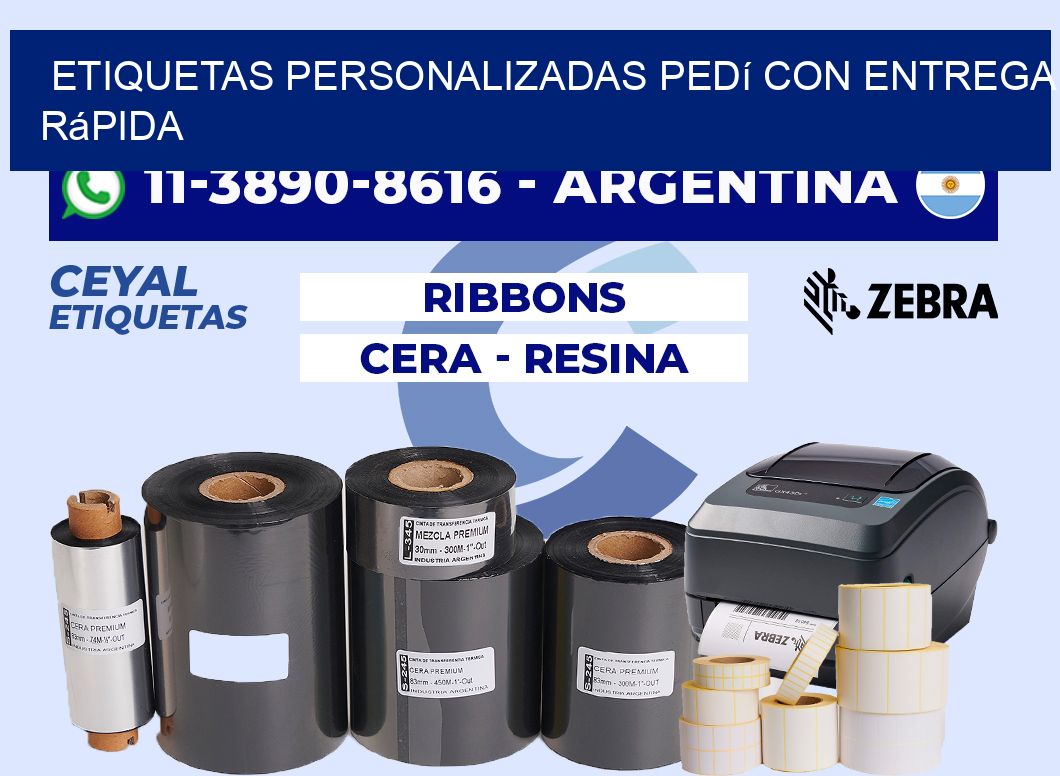 etiquetas personalizadas Pedí con entrega rápida