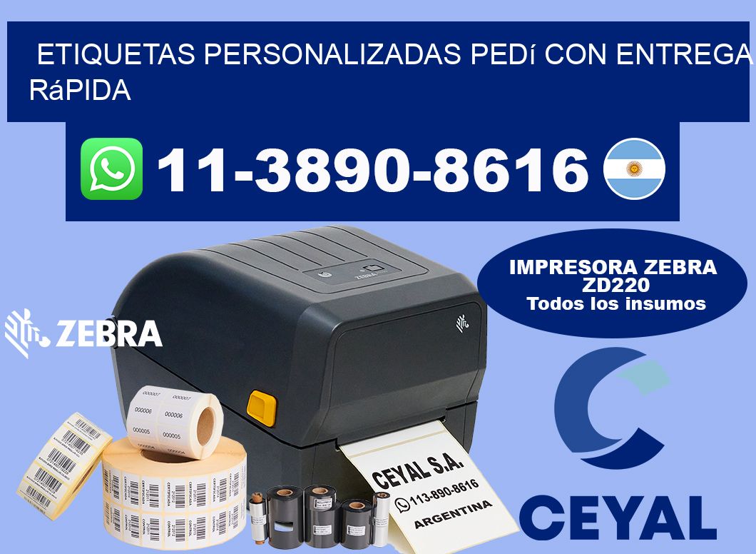 etiquetas personalizadas Pedí con entrega rápida