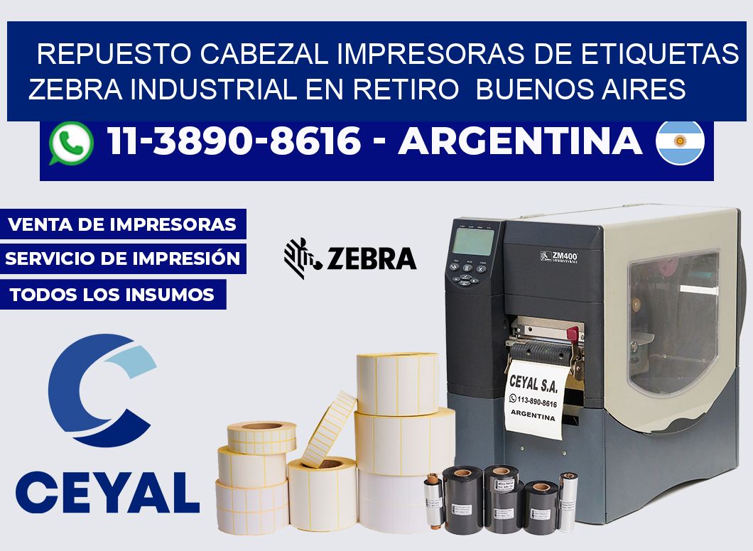 repuesto cabezal Impresoras de Etiquetas zebra industrial en Retiro  Buenos Aires