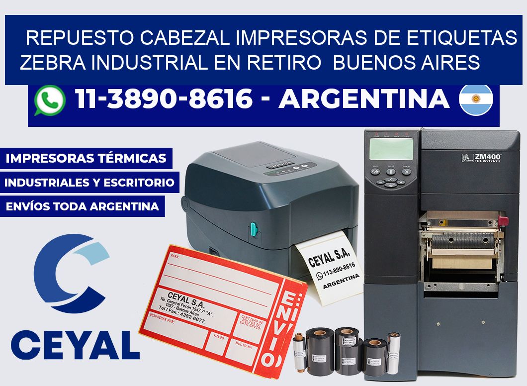 repuesto cabezal Impresoras de Etiquetas zebra industrial en Retiro  Buenos Aires