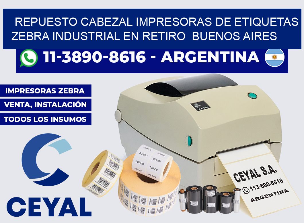 repuesto cabezal Impresoras de Etiquetas zebra industrial en Retiro  Buenos Aires