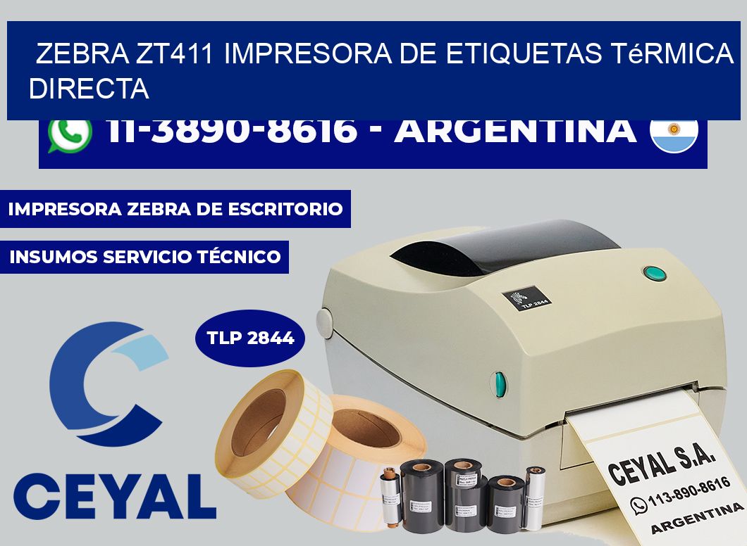 zebra ZT411 impresora de etiquetas térmica directa