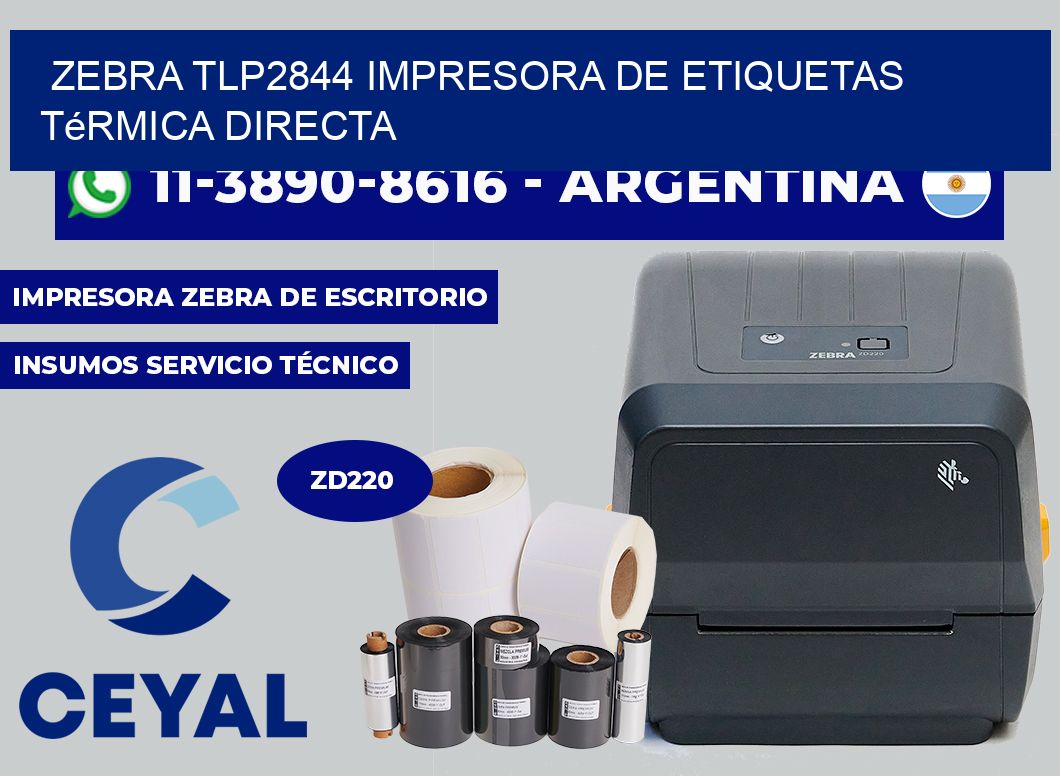 zebra tlp2844 impresora de etiquetas térmica directa