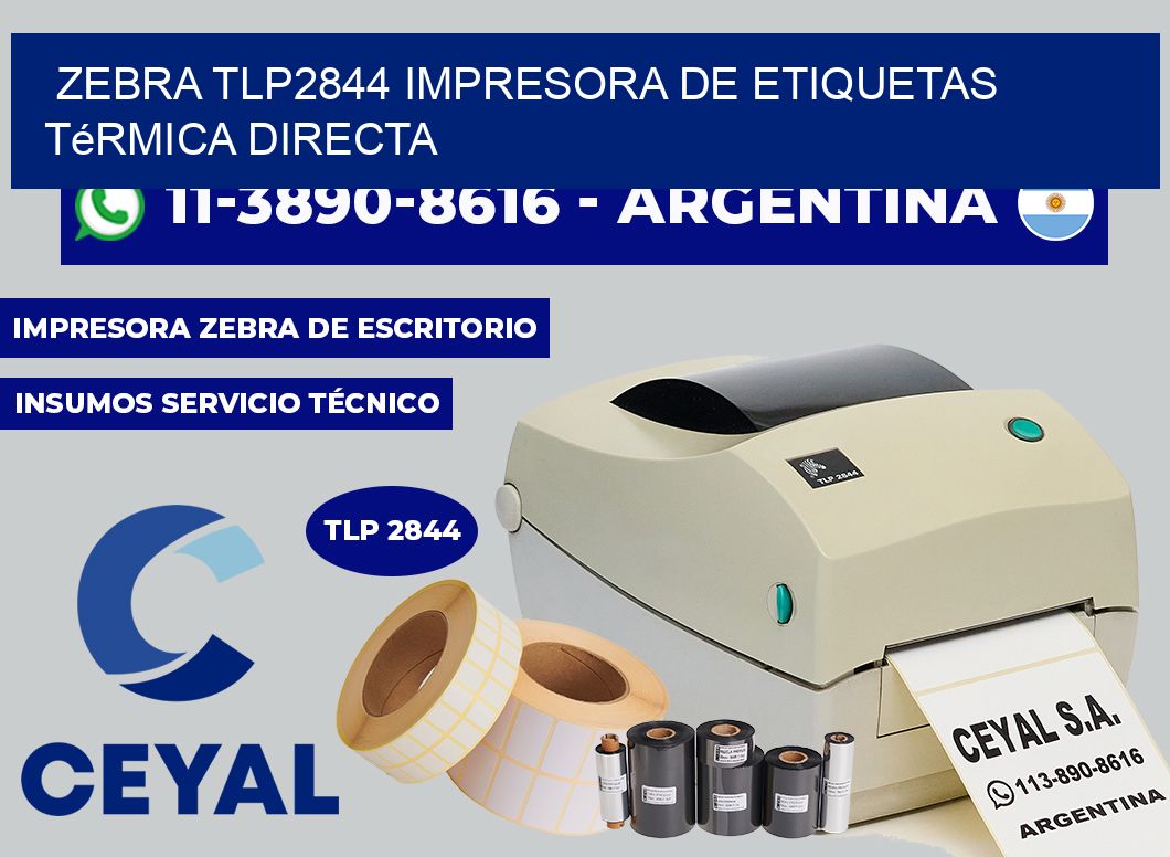zebra tlp2844 impresora de etiquetas térmica directa