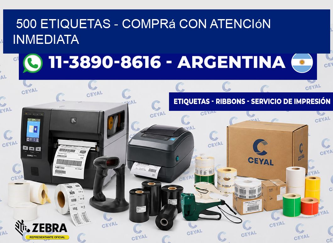 500 ETIQUETAS - Comprá con atención inmediata