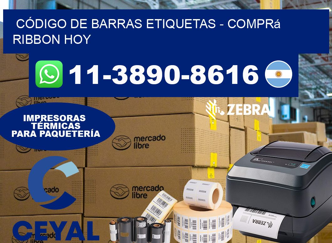 CÓDIGO DE BARRAS ETIQUETAS – Comprá ribbon hoy
