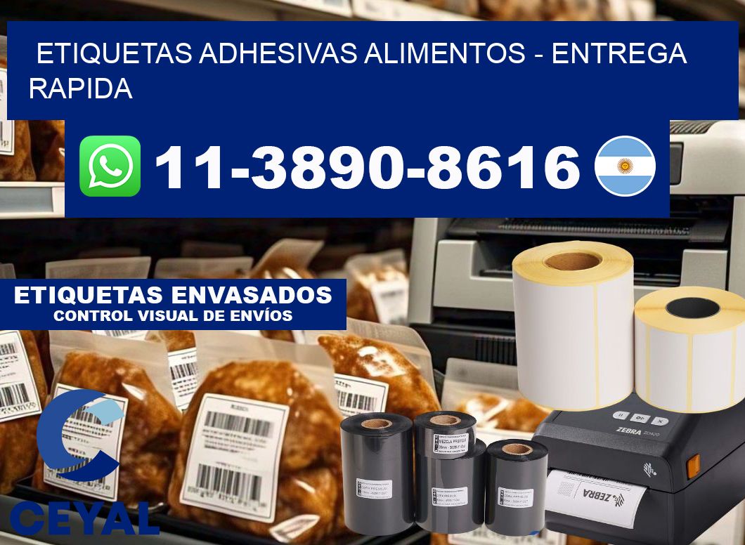 ETIQUETAS ADHESIVAS ALIMENTOS - entrega rapida