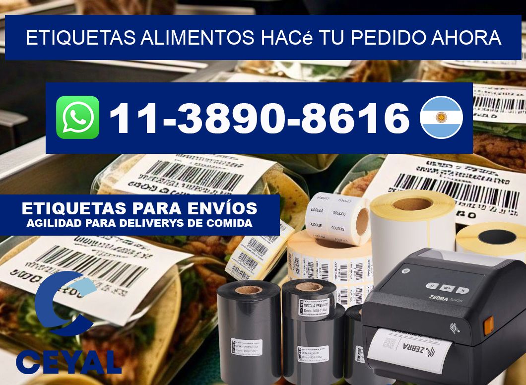 ETIQUETAS ALIMENTOS Hacé tu pedido ahora
