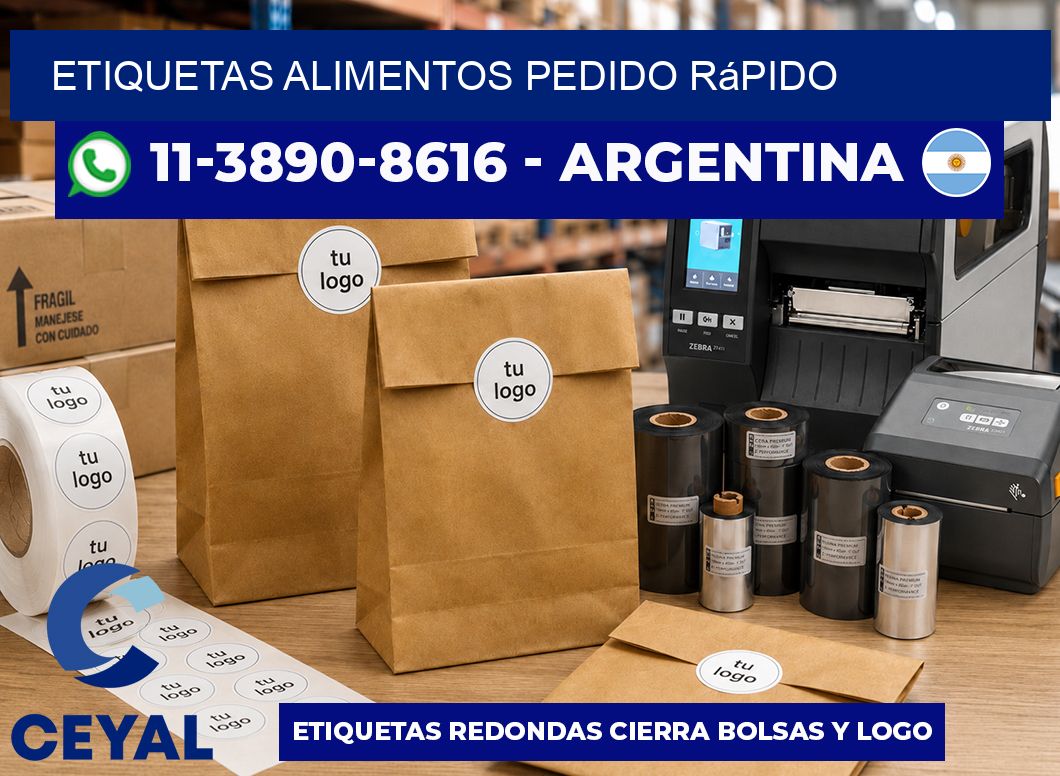 ETIQUETAS ALIMENTOS Pedido rápido